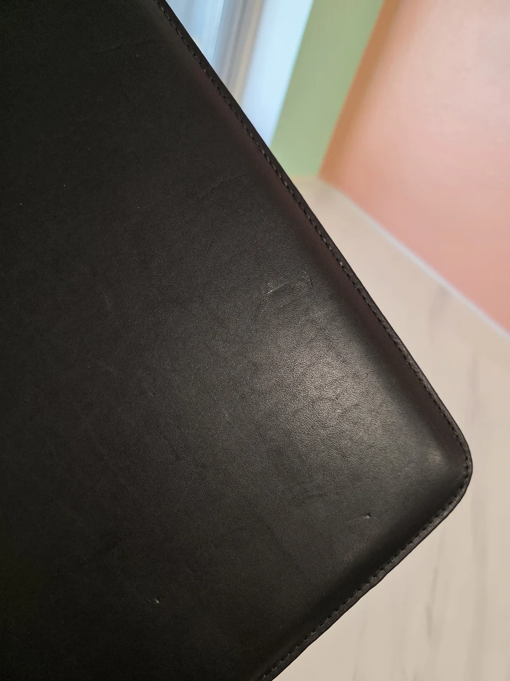 Bosca Black Leather Binder Folio